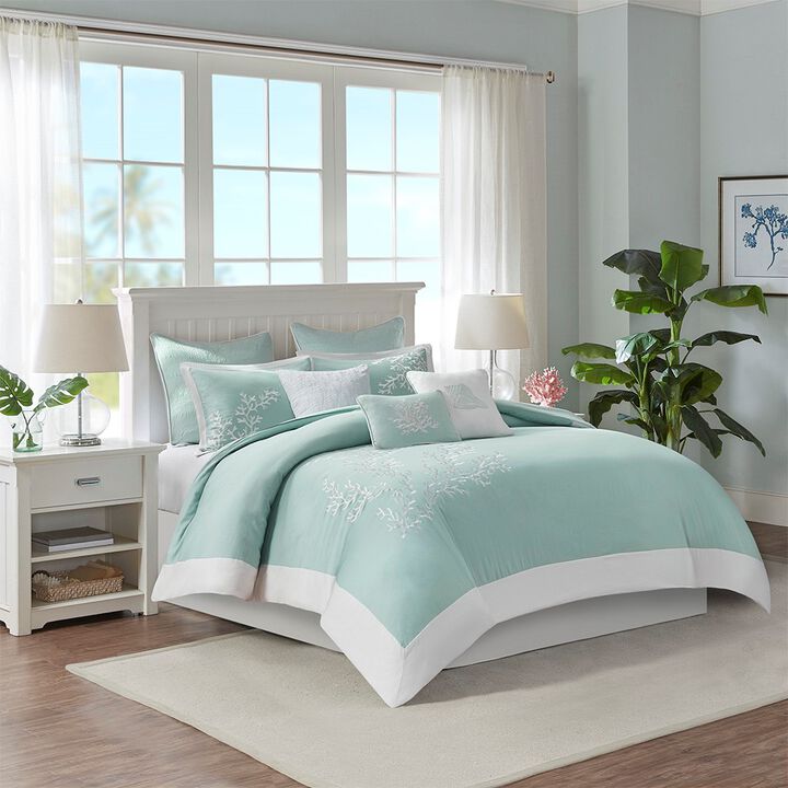 Gracie Mills Douglass Coastal Coral Reef Duvet Cover Set