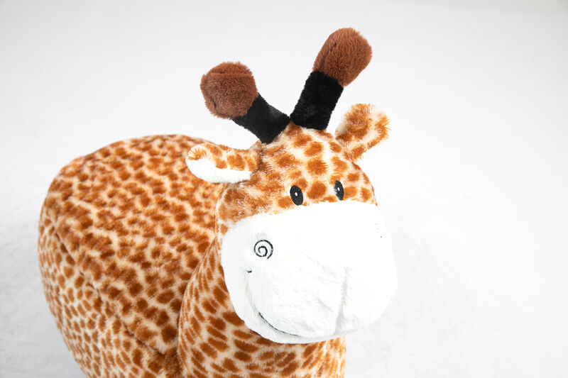 Brown Giraffe Animal Storage Ottoman