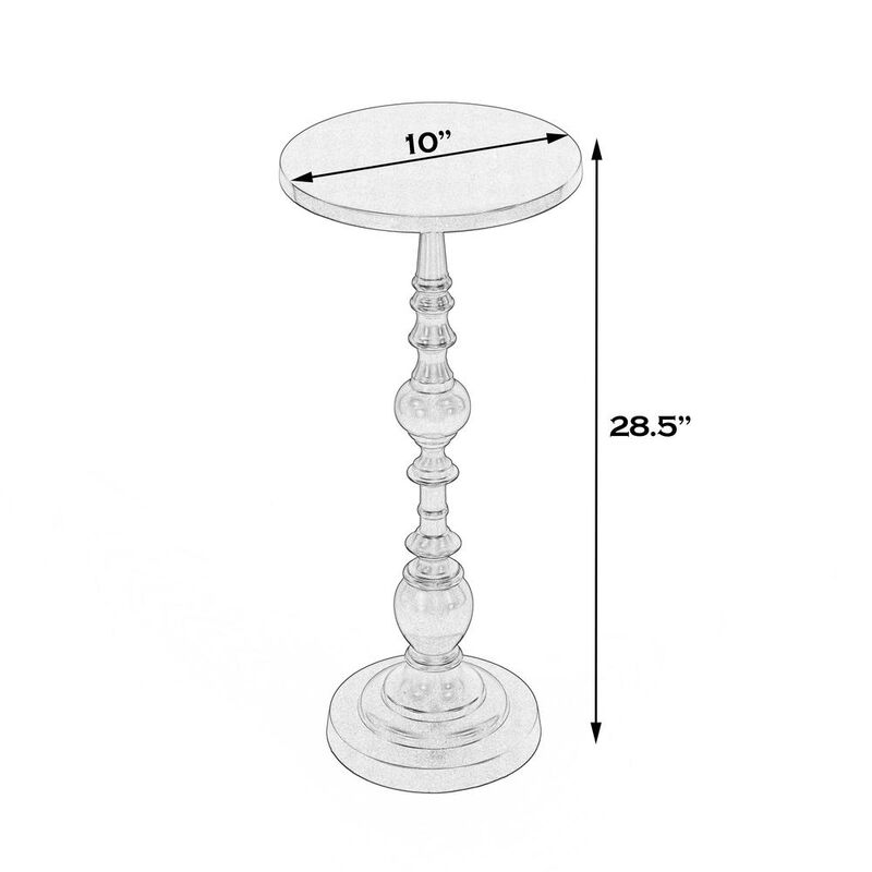 Glamourous Bronze Pedestal End Table, Belen Kox
