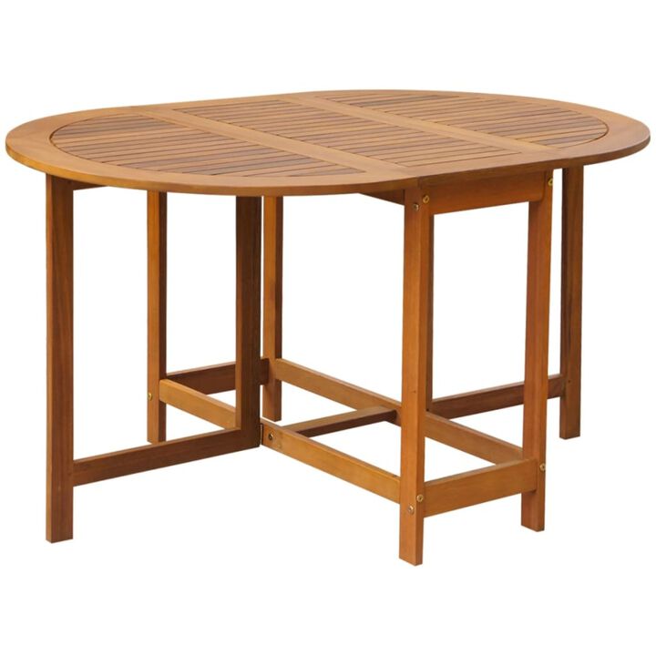 vidaXL Garden Table 51.1"x35.4"x28.3" Solid Acacia Wood