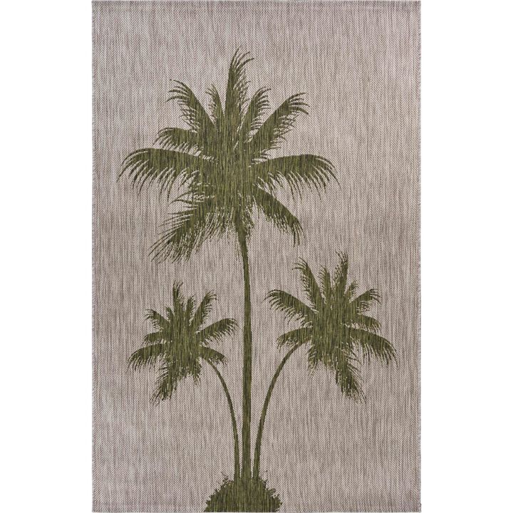 Palm Rectangular Outdoor Area Throw Rug