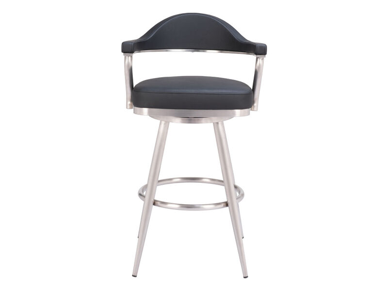 Vagur Swivel Barstool Black
