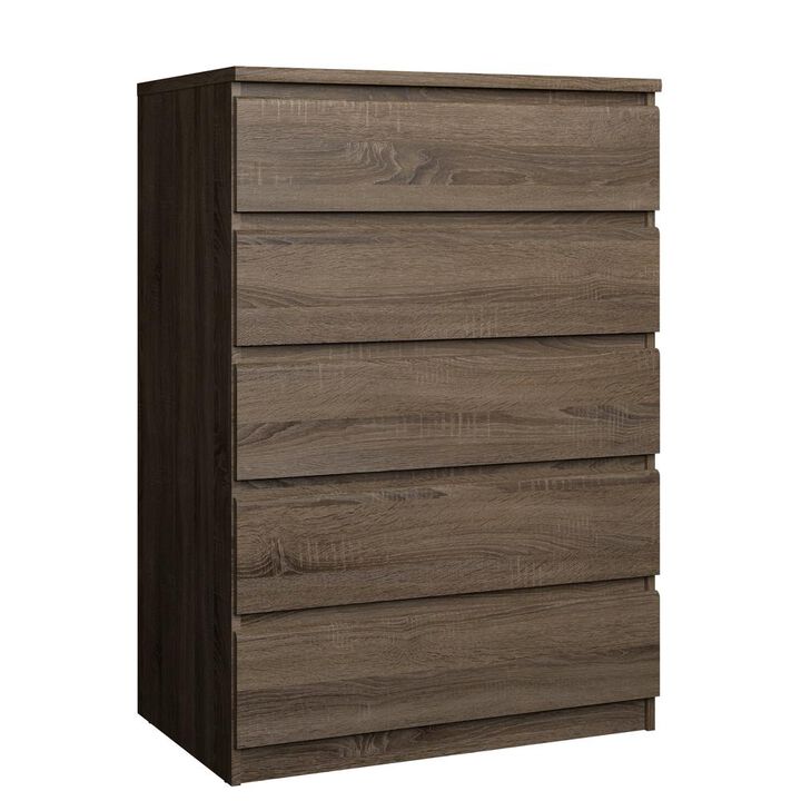 Tvilum Scottsdale 5 Drawer Chest, Truffle