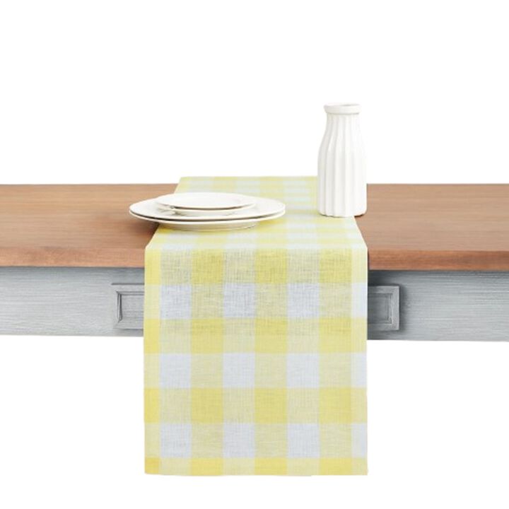 Solino Home 100% Pure Linen Table Runner | Buffalo Check