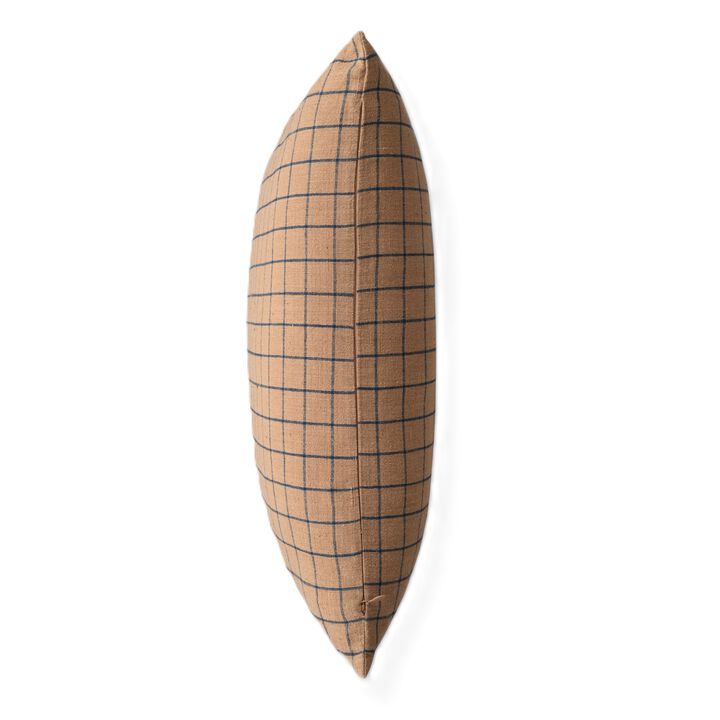 Earthy Finesse handwoven Brown cotton bold stripes pillow