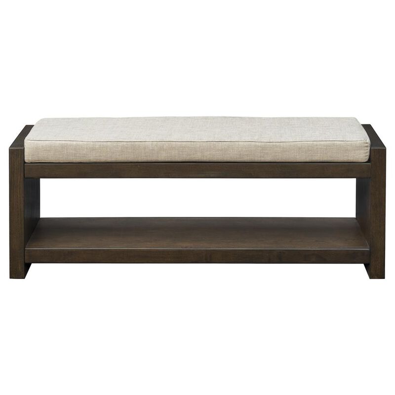 Belen Kox Accent Bench with Lower Shelf, Brown, Belen Kox