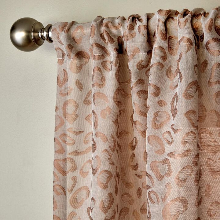 SKL Home By Saturday Knight Ltd Cheetah Spot Window Curtain Panel - 56X84", Bronze