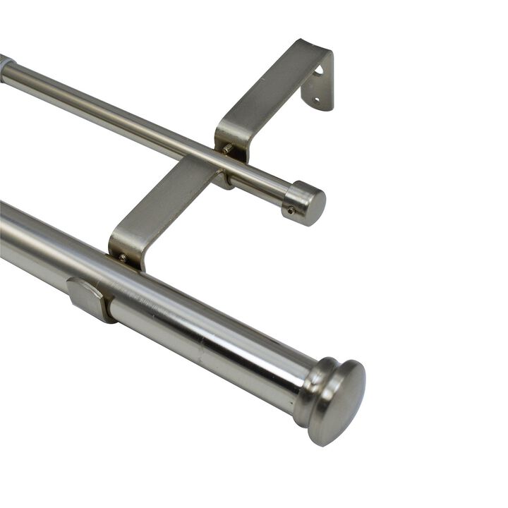 Imperial Corona Double Curtain Rod Set, Adjustable Length from 32" to 86"