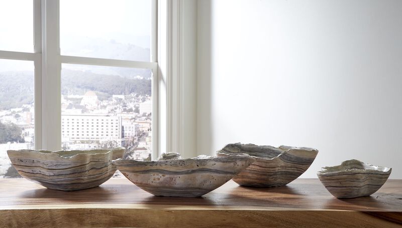 Cast Gray Medium Onyx Bowl in Faux Finish