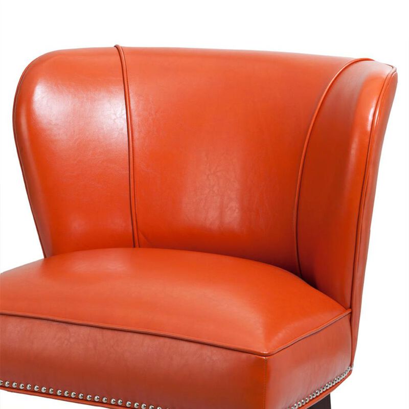 Belen Kox Contemporary Tangerine Armless Accent Chair, Belen Kox
