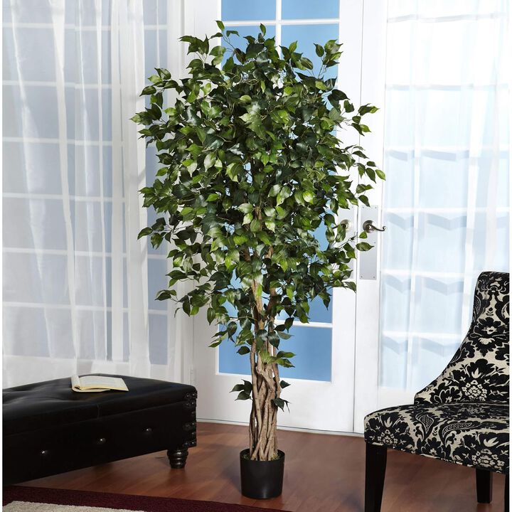 Hivvago 6 Feet  Palace Style Ficus Silk Tree