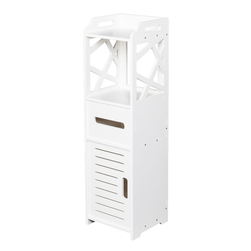 3-Tier Bathroom Storage Cabinet with 2 Doors Space-Saving Organizer for Stylish Bathroom Storage