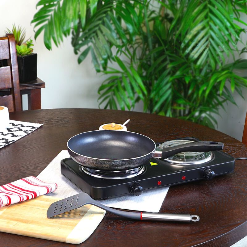 Oster Clairborne 9.5 Inch Aluminum Hammer Tone Frying Pan in Charcoal Grey