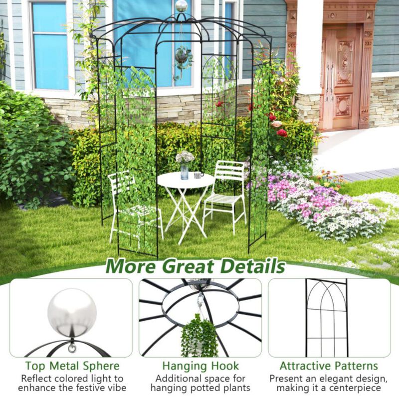 Hivvago Birdcage Shape Gazebo for Climbing Plants and Wedding Ceremony Decoration