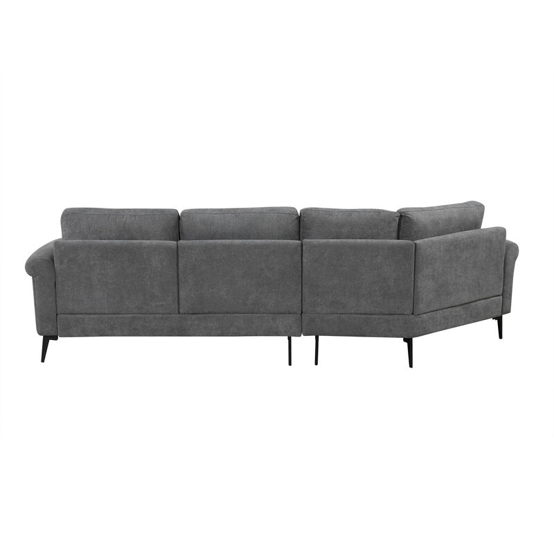 Merax Upholstered 3-seater Sofa Curved Sofa Couch