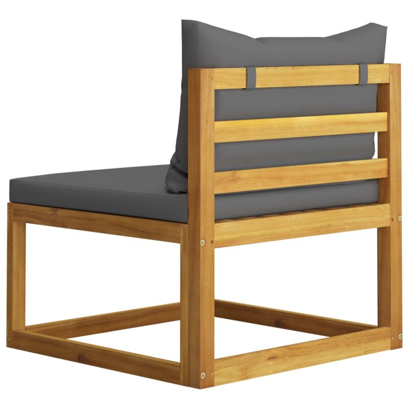 vidaXL 4 Piece Garden Lounge Set with Cushion Solid Acacia Wood