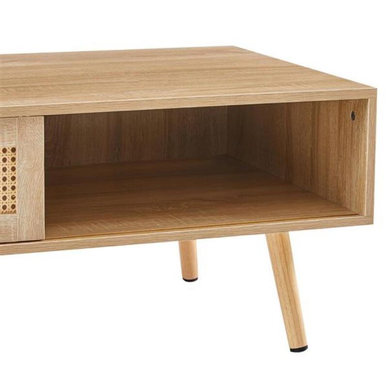 Coffee Table with Sliding Door Modern Storage Solution for a Stylish and Organized Living Room