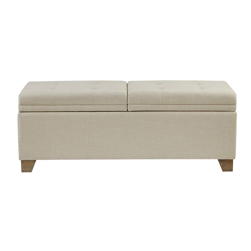 Gracie Mills Gil Soft Close Storage Bench with Solid Wood Legs