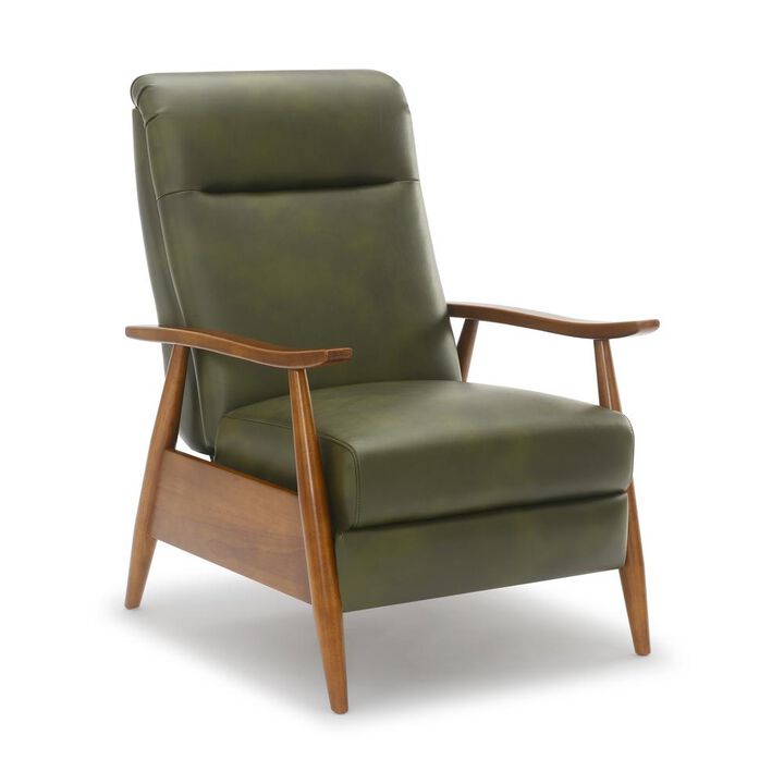 Comfort Pointe Solaris Wood Arm Push Back Recliner - Fern Green