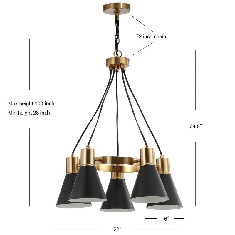Markle 5-Light Metal LED Chandelier