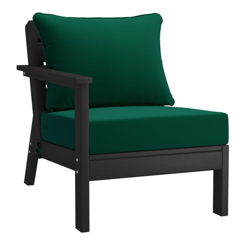 WestinTrends Outdoor Patio HDPE Sectional Sofa with Patio Cushions