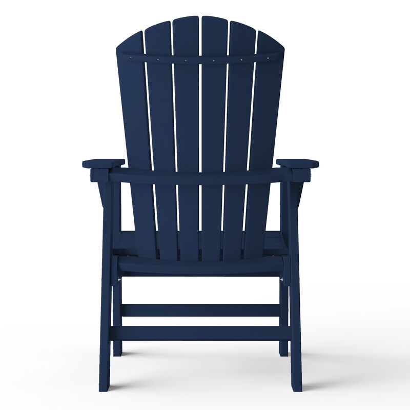 WestinTrends Dylan Outdoor Patio Shell-back Adirondack Dining Chair Weather Resistant