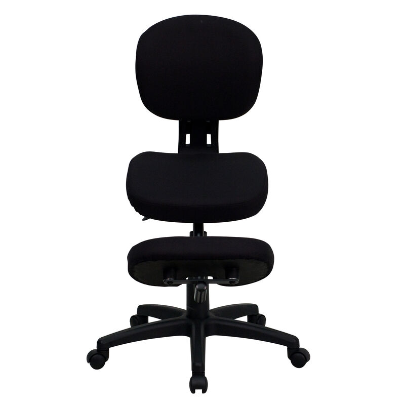 Tatum Mobile Ergonomic Kneeling Posture Task Office Chair with Back in Fabric