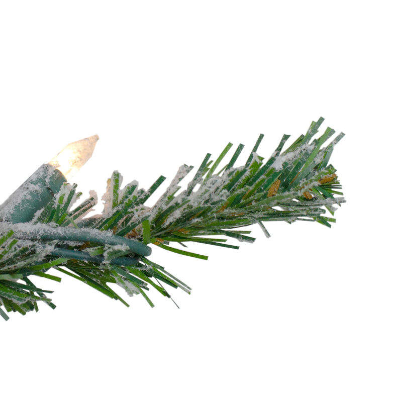 3' Pre-Lit Flocked Alpine Artificial Christmas Tree - Clear Lights