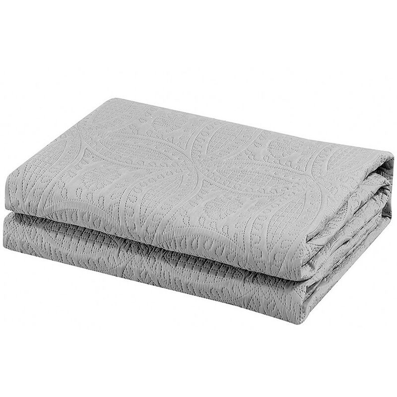 Bedspread Coverlet 3 Pcs Set Oversized Full Size White Color