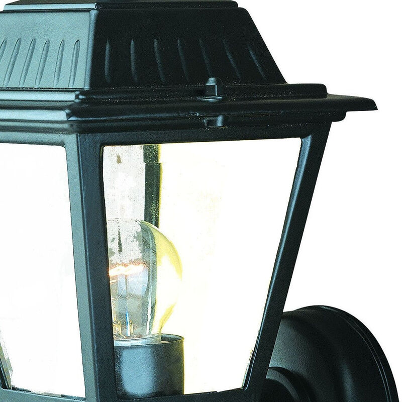 Hivvago Matte Black Cast Aluminum Outdoor Wall Light