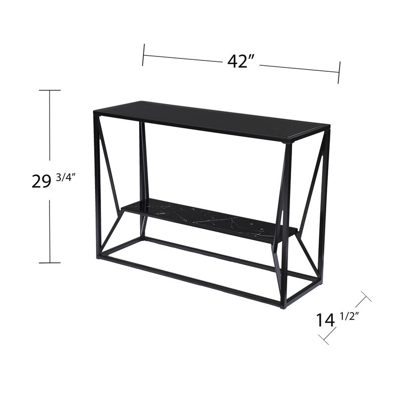 Lila Long Glass-Top Console