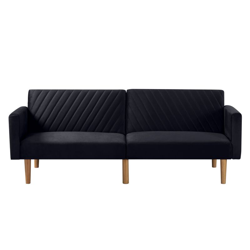 77.2 in. Velvet Twin Size Sofa Bed