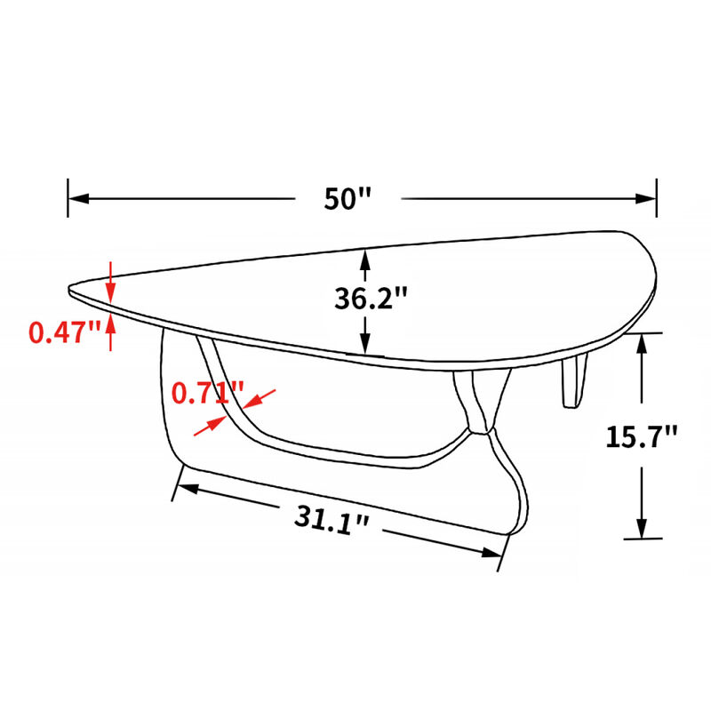 Home Modern Triangle Coffee Table