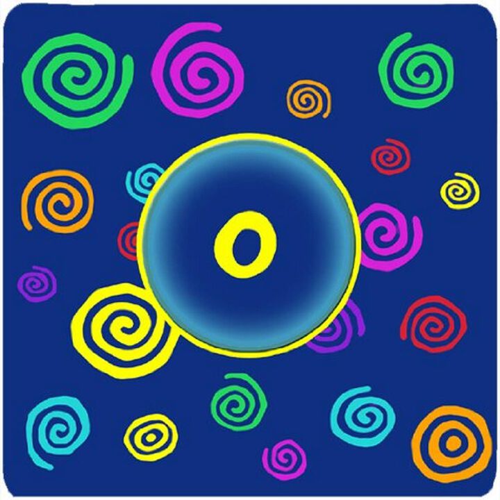 Caroline's Treasures CJ1011-OFC Monogram-Blue Swirls Foam Coasters (Set of 4), Initial Letter O, 3.5 H x 3.5 W, Multicolor