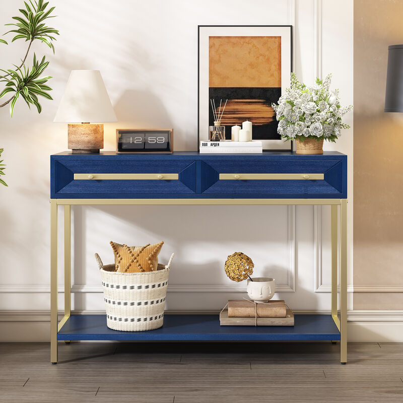Merax Retro Hallway Console Table with 2 Drawers