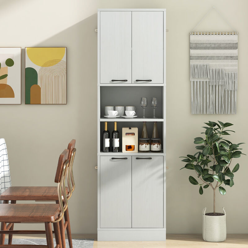 Tall Kitchen Pantry Cabinet with Doors & Shelves – Freestanding Storage Cupboard for Kitchen