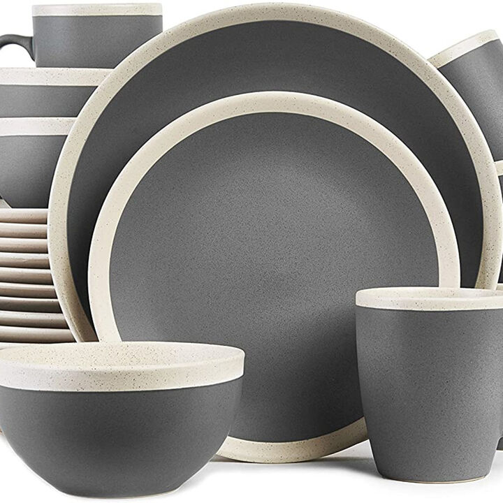 Stone Lain Serenity Stoneware 32 Piece Dinnerware Set