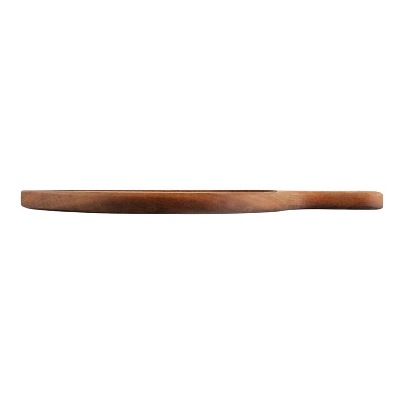 Wood dia.17" h:0.75" Round Brown Wood Serving