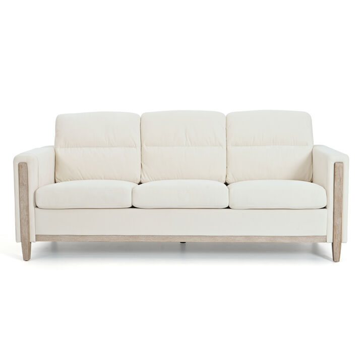 Durable Three-Seater Sofa with Soft Cushions