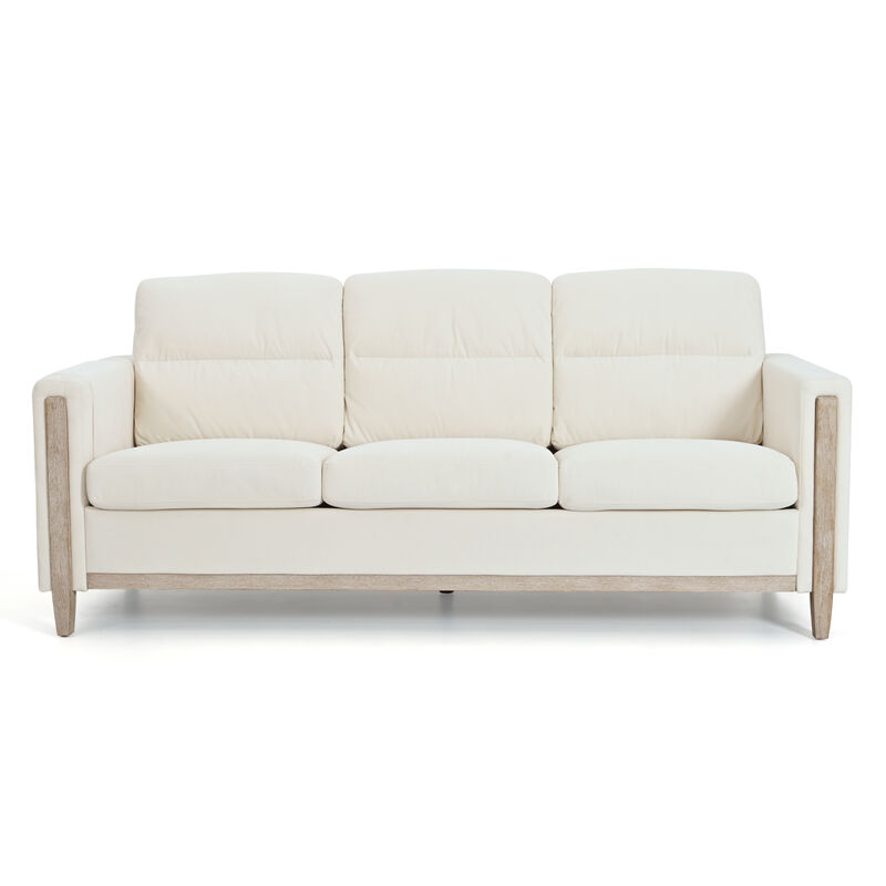 Durable Three-Seater Sofa with Soft Cushions