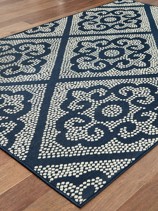 Marina 1'9" x 3'9" Navy Rug