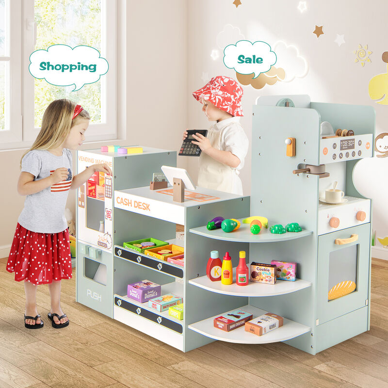 Kids Grocery Store Playset Pretend Play Supermarket Toy for Creative Fun