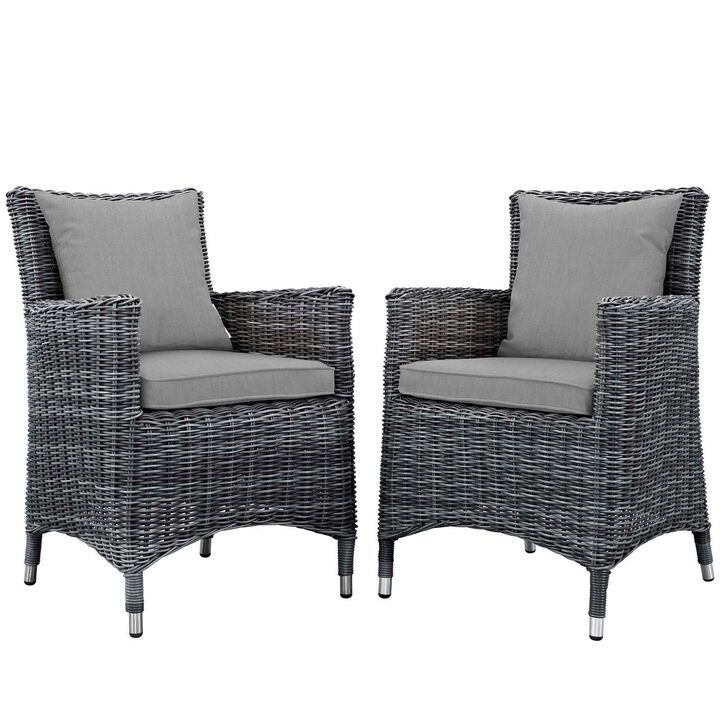 Summon 2 Piece Outdoor Patio Sunbrella� Dining Set-Benzara