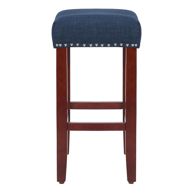 WestinTrends 24" Upholstered Saddle Seat Counter Stool
