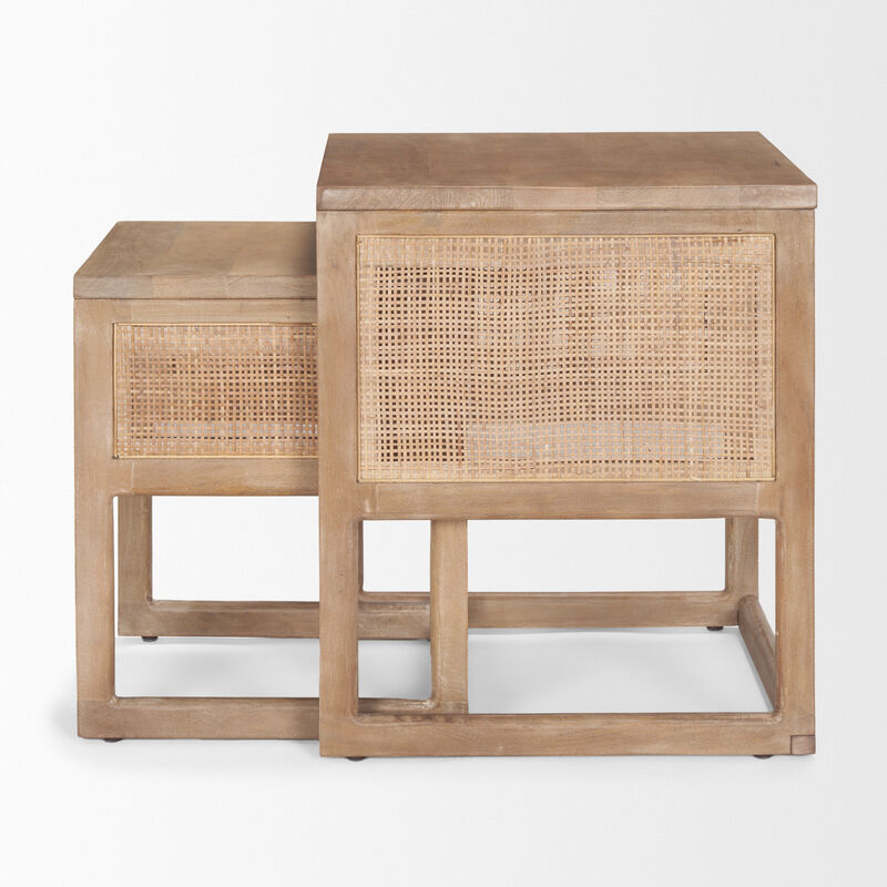 Grier Light Brown Nest Accent Table