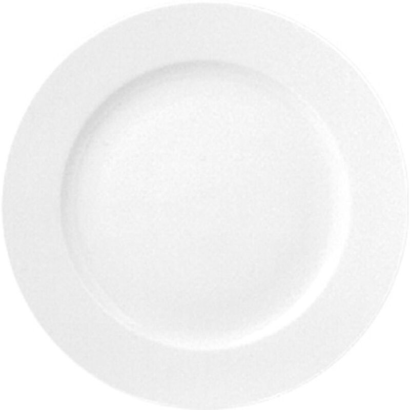 Porcelain Delta dia.7" Round White Porcelain Plate (Set of 4)