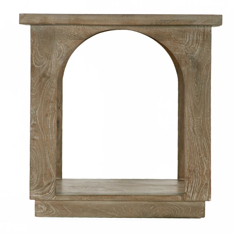 Alex Hamilton Archie Solid Wood End Table in North Creek Brown