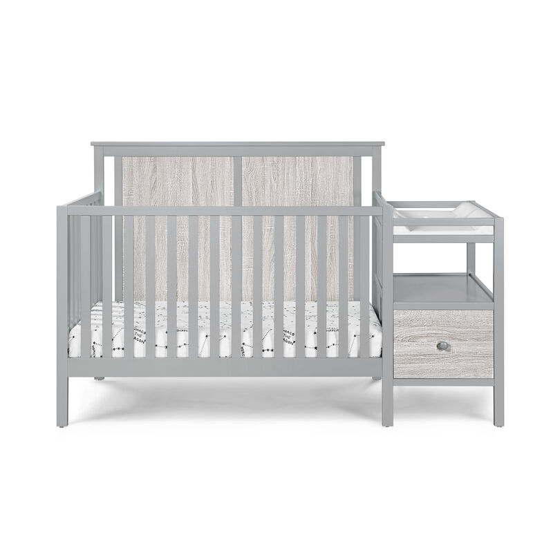 Sutie Bebe Connelly 4-in-1 Crib and Changer Combo Gray/Rockport Gray