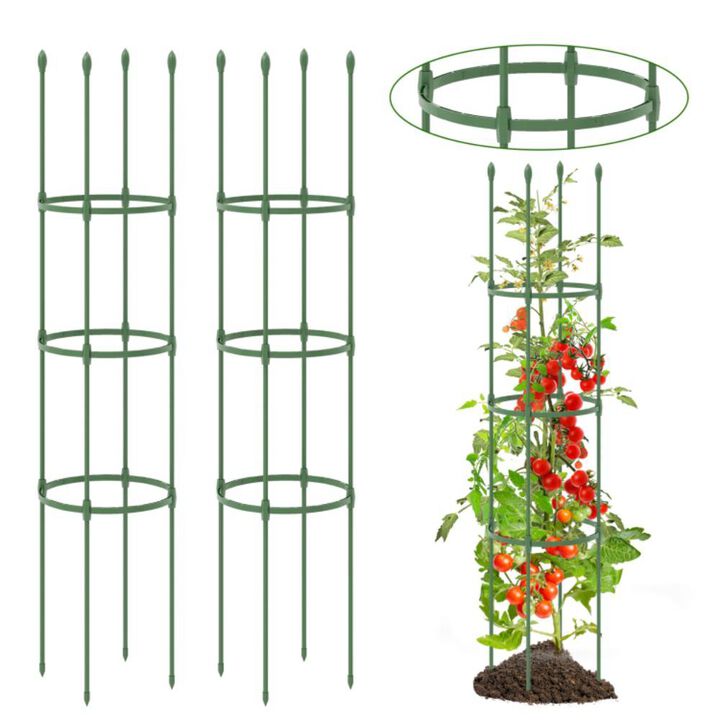 Hivvago 2-Pack Garden Trellis Tomato Cage with Adjustable Height