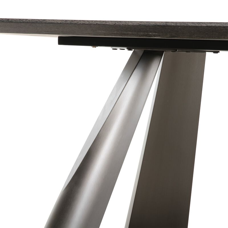 Pasargad Home Novara Design Dark Brown Round Dining Table, 59"W